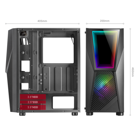 Caja Atx Semitorre Gaming Mars Gaming Mc777...
