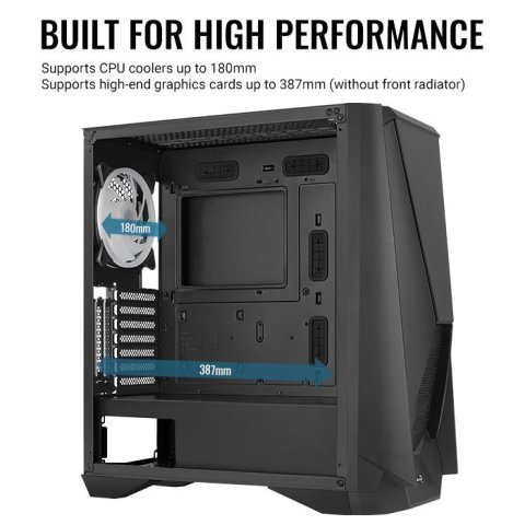 Caja E-atx Aerocool Visor Black Frontal Con...