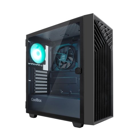 Caja Atx Semitorre Coolbox Ga300 Grid Line Argb...
