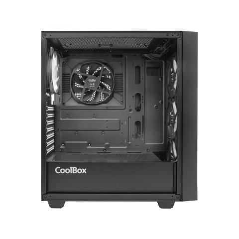 Caja Atx Semitorre Coolbox Ga300 Grid Line Argb...