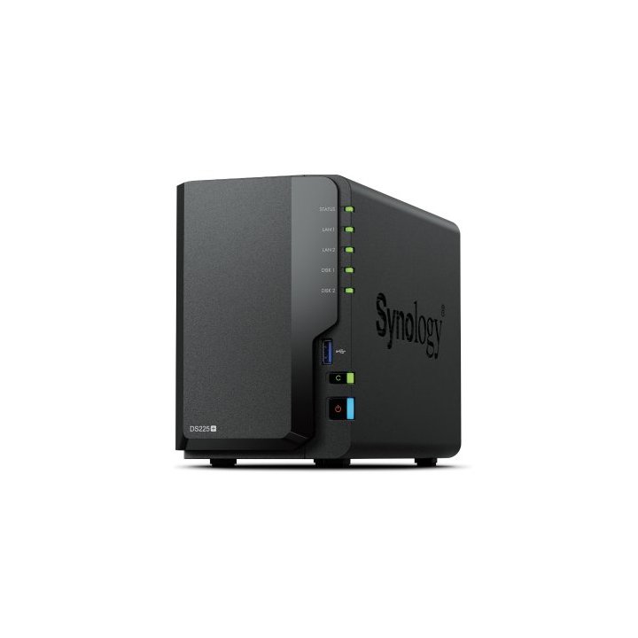 Servidor Nas Synology Ds225+ 2 Bahias Raid 0,1 Jbod - 2gb Ram 