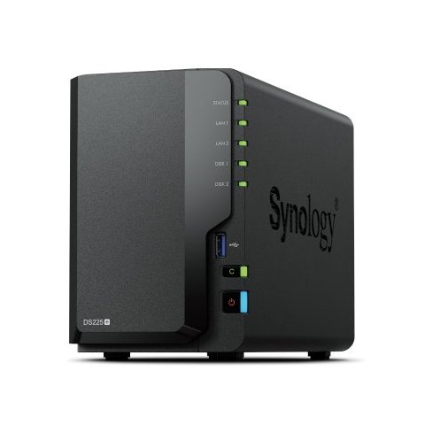 Servidor Nas Synology Ds225+ 2 Bahias Raid 0,1 Jbod - 2gb Ram 
