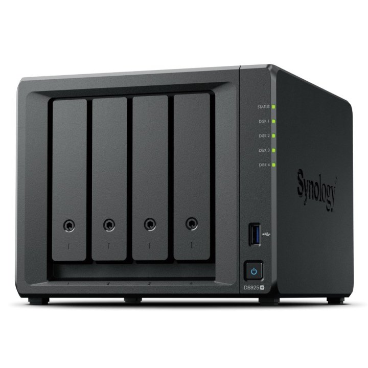Servidor Nas Synology Ds925+ 4 Bahias  Raid Jbod 0,1,5,6,10 - 4gb Ram 