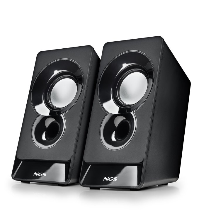 Altavoces 2.0 Ngs Sb210 Alimentacion Usb Jack 3.5mm 12w Control De Volumen Color Negro