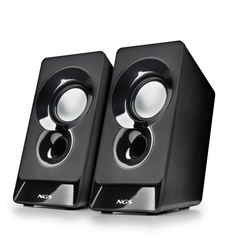 Altavoces 2.0 Ngs Sb210 Alimentacion Usb Jack 3.5mm 12w Control De Volumen Color Negro