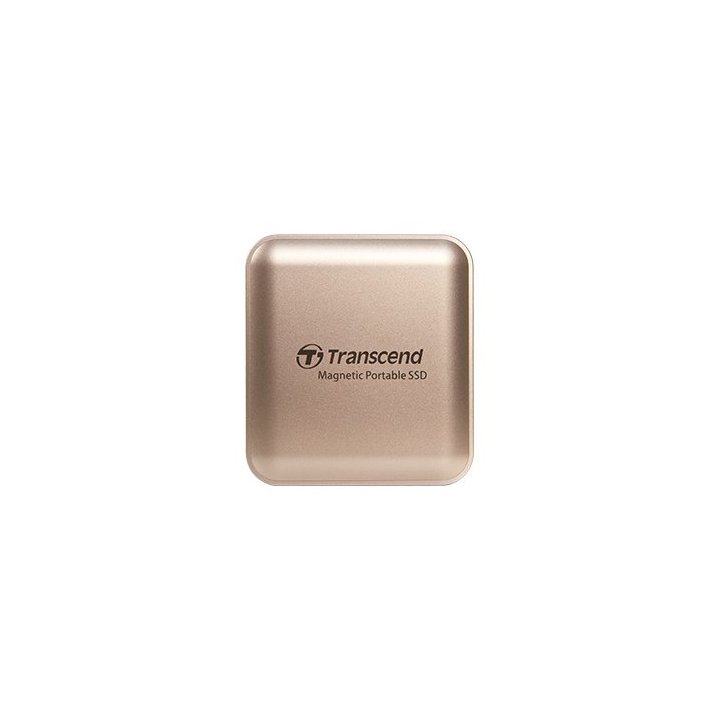 Disco Ssd Externo 2tb Transcend Magnetico (magsafe) Usb-c Read write 2000mb s Color Dorado