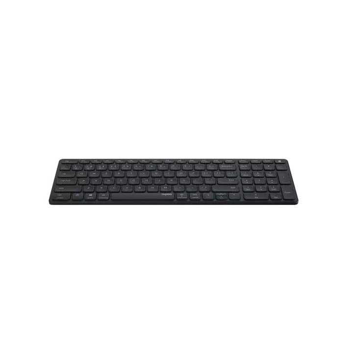 Teclado Rapoo Wireless Y Bluetooth E9700m Portugues 2.4ghz Bt 3.0 5.0 Diseño Ultrafino Bateria Azul Base Aluminio Multi Mode