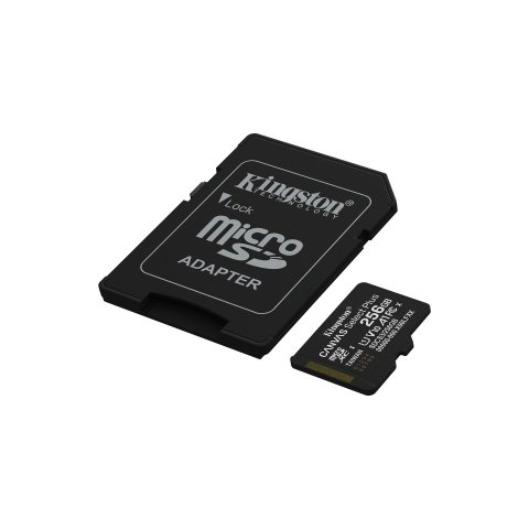 Memoria Sd Micro 256gb Kingston Clase 10 +  Adaptador Canvas Select Plus 100mb s Sdcs3 256gb