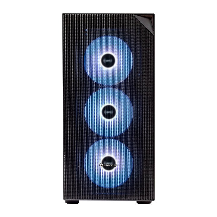 Caja E-atx Torre Unyka Revelat Mesh Black 2x3.5" 2x2.5" 2xusb3.0 1xusb-c Gpu 425mm 