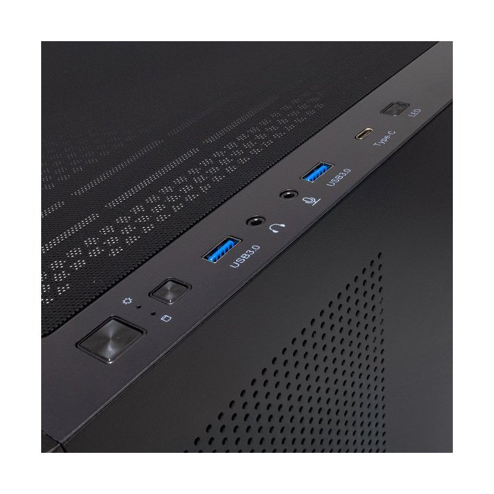 Caja E-atx Torre Unyka Revelat Mesh Black 2x3.5" 2x2.5" 2xusb3.0 1xusb-c Gpu 425mm 