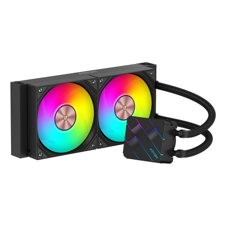 Sistema De Refrigeracion Liquida Abysm Oceanic Tide 240 Black Argb Dual Fan Intel Amd
