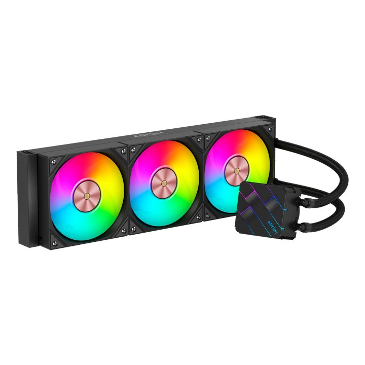 Sistema De Refrigeracion Liquida Abysm Oceanic Tide 360 Black Argb Triple Fan Intel Amd