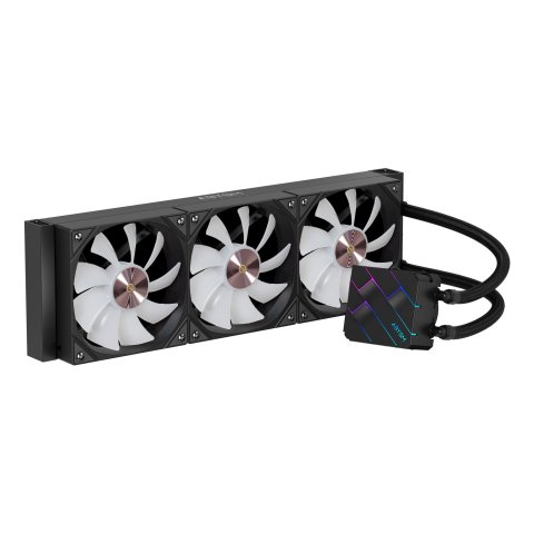 Sistema De Refrigeracion Liquida Abysm Oceanic Tide 360 Black Argb Triple Fan Intel Amd