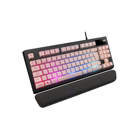 Teclado H-mecanico Compacto Tkl Mars Gaming Mkaxes Botones Color Pink Estructura Black Boton Roller Tecnologia H-mech Reposam