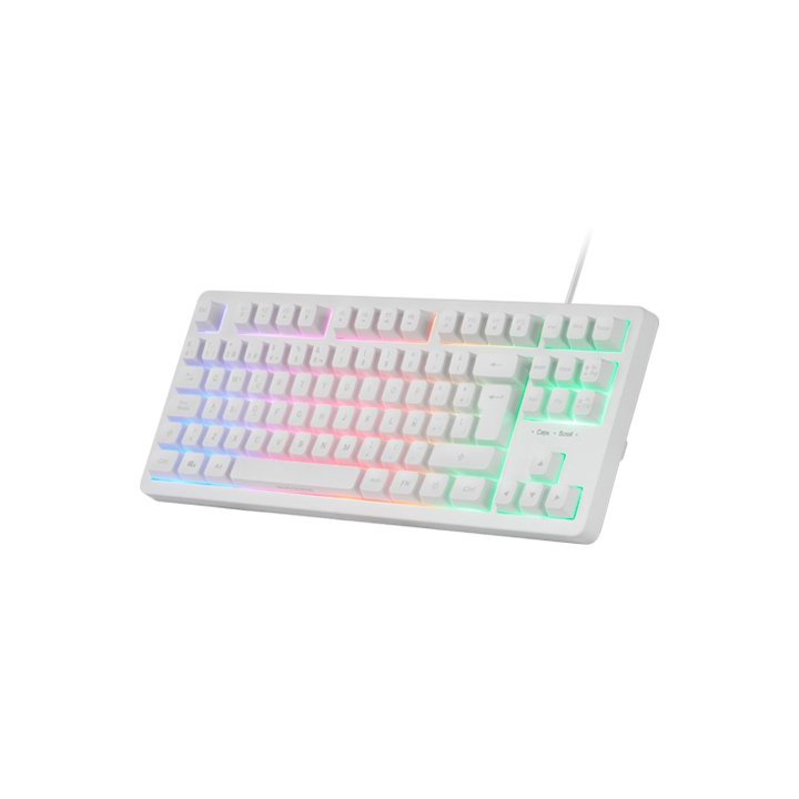 Teclado H-mech Gaming Mars Gaming Mk023 Color Blanco Tamaño Compacto Tkl Iluminacion Rgb