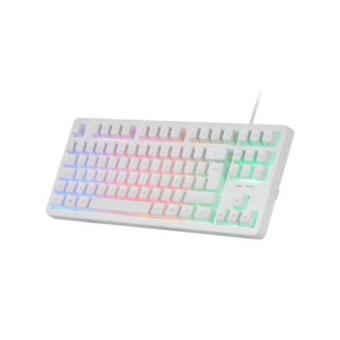 Teclado H-mech Gaming Mars Gaming Mk023 Color Blanco Tamaño Compacto Tkl Iluminacion Rgb