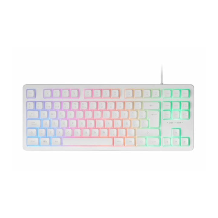 Teclado H-mech Gaming Mars Gaming Mk023 Color Blanco Tamaño Compacto Tkl Iluminacion Rgb