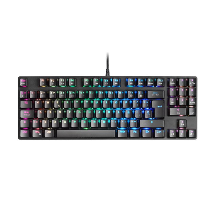 Teclado Mecanico Compacto Tkl Mars Gaming Mkrevo Pro Black Switch Outemu Pro Blue Chipset Vision Mcu Iluminacion Full Rgb Pad