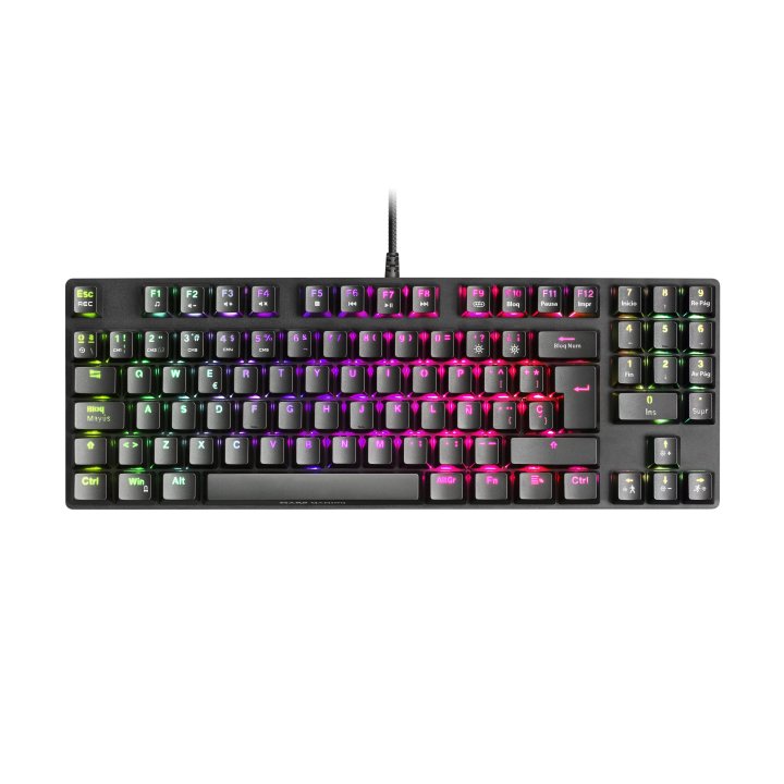 Teclado Mecanico Compacto Tkl Mars Gaming Mkrevo Pro Black Switch Outemu Pro Blue Chipset Vision Mcu Iluminacion Full Rgb Pad