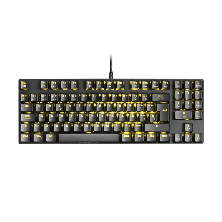 Teclado Mecanico Compacto Tkl Mars Gaming Mkrevo Pro Black Switch Outemu Pro Blue Chipset Vision Mcu Iluminacion Full Rgb Pad