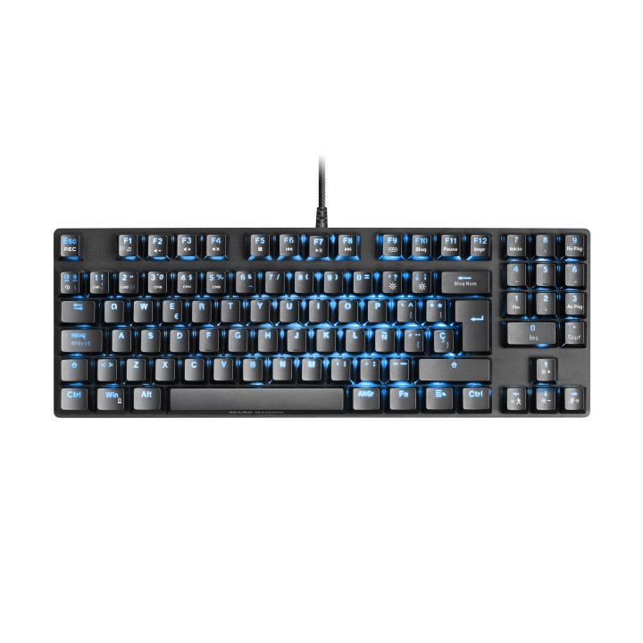 Teclado Mecanico Compacto Tkl Mars Gaming Mkrevo Pro Black Switch Outemu Pro Blue Chipset Vision Mcu Iluminacion Full Rgb Pad