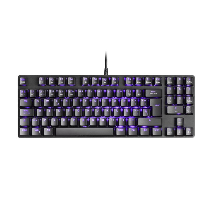 Teclado Mecanico Compacto Tkl Mars Gaming Mkrevo Pro Black Switch Outemu Pro Blue Chipset Vision Mcu Iluminacion Full Rgb Pad