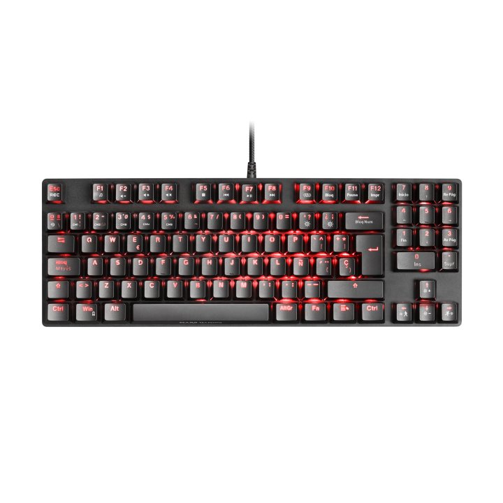 Teclado Mecanico Compacto Tkl Mars Gaming Mkrevo Pro Black Switch Outemu Pro Blue Chipset Vision Mcu Iluminacion Full Rgb Pad