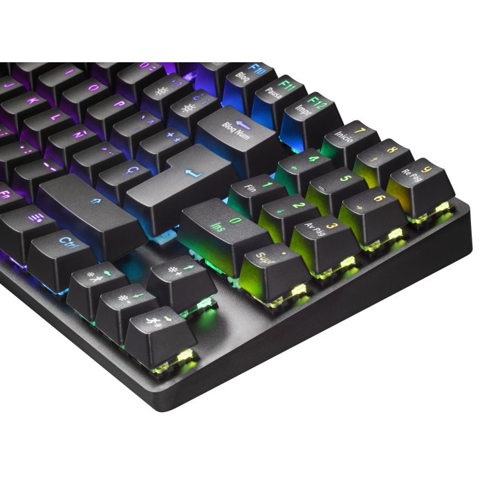 Teclado Mecanico Compacto Tkl Mars Gaming Mkrevo Pro Black Switch Outemu Pro Blue Chipset Vision Mcu Iluminacion Full Rgb Pad