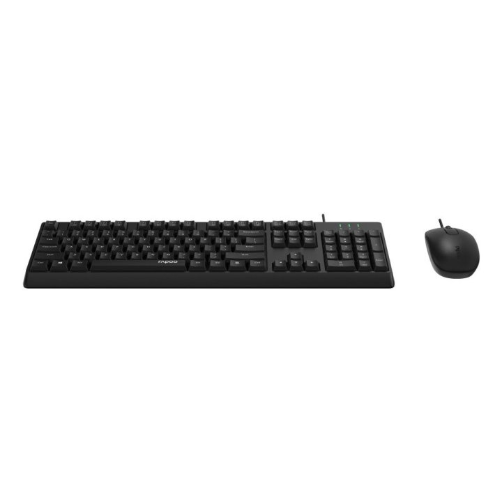 Teclado Y Mouse Rapoo Nx1500 1000dpi Cable 1,5m Color Negro 