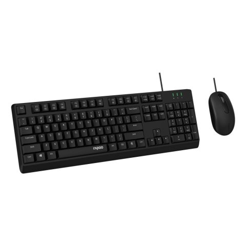 Teclado Y Mouse Rapoo Nx1500 1000dpi Cable 1,5m Color Negro 