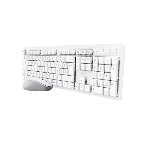 Teclado Y Mouse Trust Wireless Ody Ii Silencioso Blanco 25467