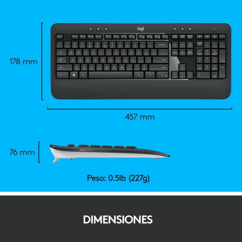 Teclado Y Mouse Logitech Wireless Mk540 Adavanced Unifyng P n  920-008680