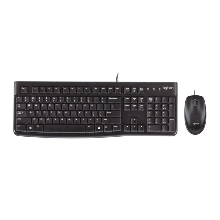 Teclado Y Mouse Logitech Mk120 Con Cable Usb P n 920-002550