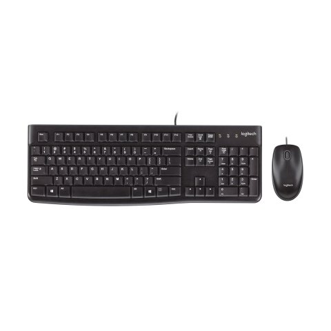 Teclado Y Mouse Logitech Mk120 Con Cable Usb P n 920-002550