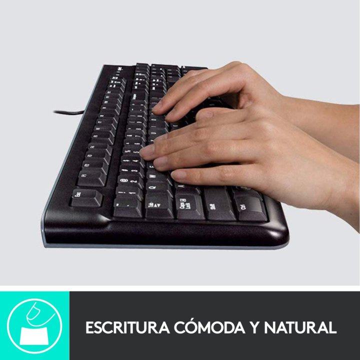 Teclado Y Mouse Logitech Mk120 Con Cable Usb P n 920-002550