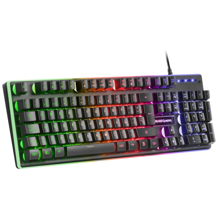 Teclado Mouse Y Alfombrilla Mars Gaming Mcpx Black Telcado En Frances Hibrido H-mech Mouse Ultra Ligero 10k Y Alfombrilla Xxl