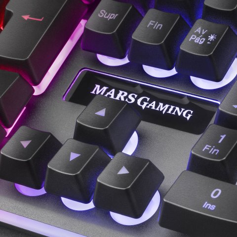 Teclado Mouse Y Alfombrilla Mars Gaming Mcpx Black Telcado En Frances Hibrido H-mech Mouse Ultra Ligero 10k Y Alfombrilla Xxl