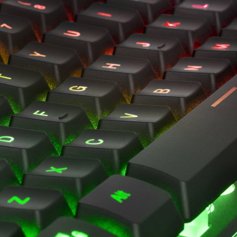 Teclado En Portugues Hibrido H-mecanico Mars Gaming Mk220pt Black Switch H-mechanical Retroiluminado Full Rgb Programable Por