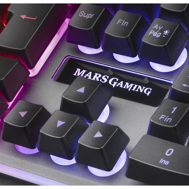 Teclado En Portugues Hibrido H-mecanico Mars Gaming Mk220pt Black Switch H-mechanical Retroiluminado Full Rgb Programable Por