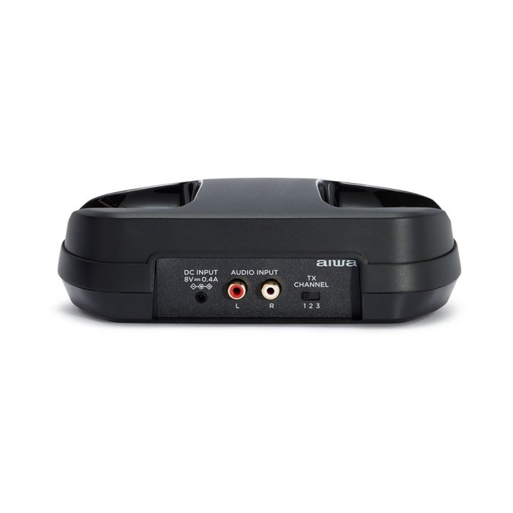 Auriculares Hi-fi Inalambricos Aiwa Whf-880 Base Con Conexión Rca Alcance 100m