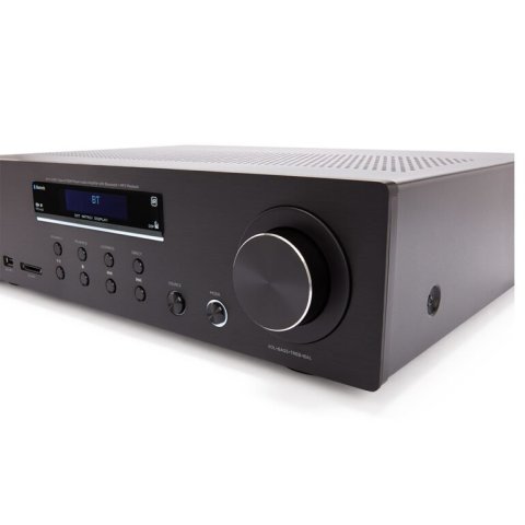 Amplificador Bluetooth Aiwa Amu-120bt Negro Estereo De 120w Rms 7 Entradas Analogicas Phono Y Bt 5.0 Usb sd