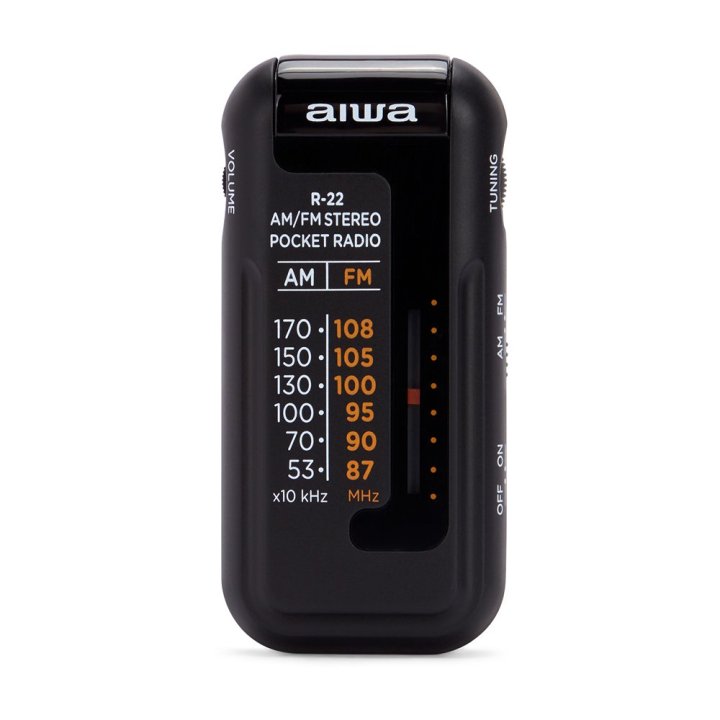 Radio Analogica Mini Aiwa R-22bk Am fm Hyperbass Color Negro