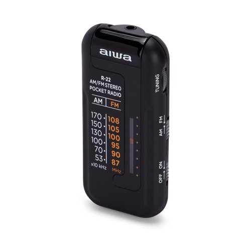 Radio Analogica Mini Aiwa R-22bk Am fm Hyperbass Color Negro