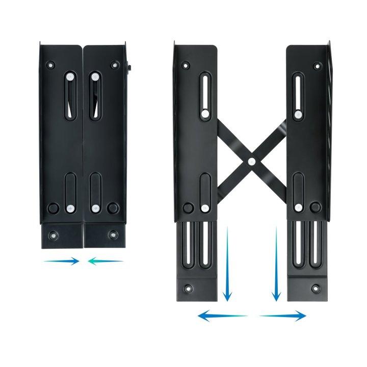 Soporte De Cpu De Suelo Con Ruedas Metalico Tooq Umcs0024-b Max 25k Ajustable 160-300mm Negro
