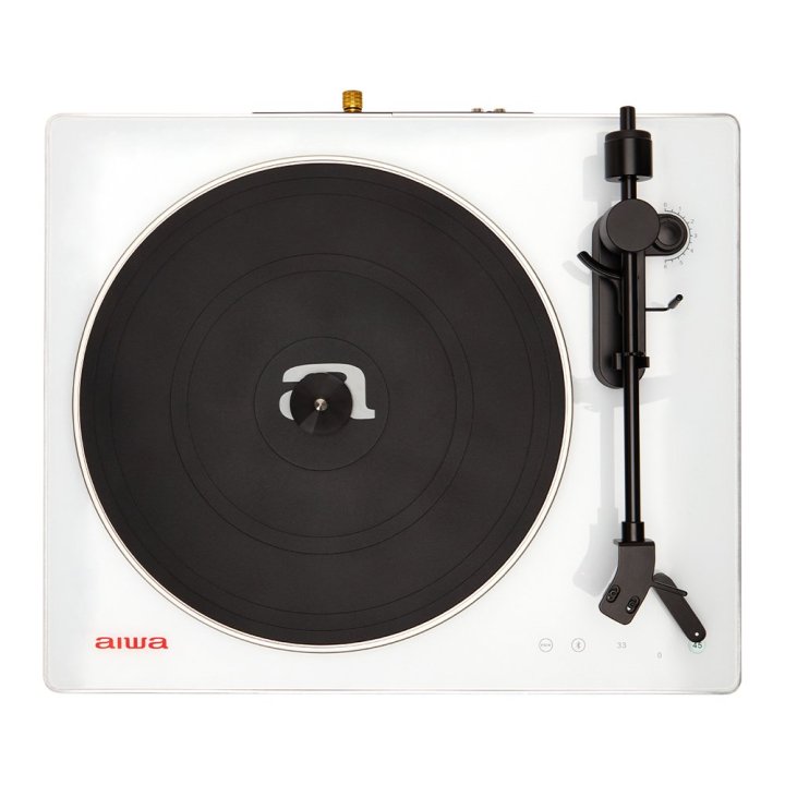 Tocadiscos Bluetooth Aiwa Apx-680bt Black Alta Precision Bt 5.0 Plato De Metal 27.5cm Tres Velocidades 33, 1 3 ,45 Rpm Lector