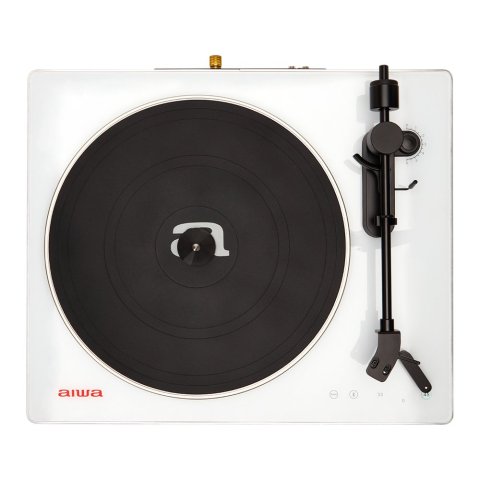 Tocadiscos Bluetooth Aiwa Apx-680bt Black Alta Precision Bt 5.0 Plato De Metal 27.5cm Tres Velocidades 33, 1 3 ,45 Rpm Lector