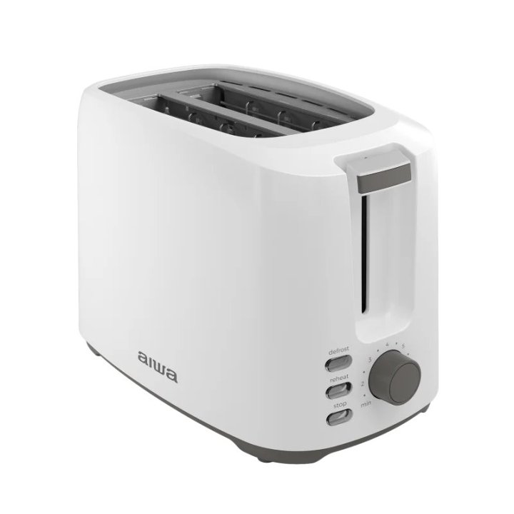 Tostadora Aiwa Asatan 2 Ranuras 750w 7 Niveles Acero Inoxidable Bandeja De Migas