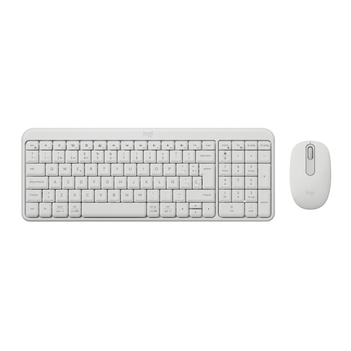 Teclado Y Mouse Logitech Bluetooth Mk250 920-013544 Blanco Compacto Anti Salpicaduras

