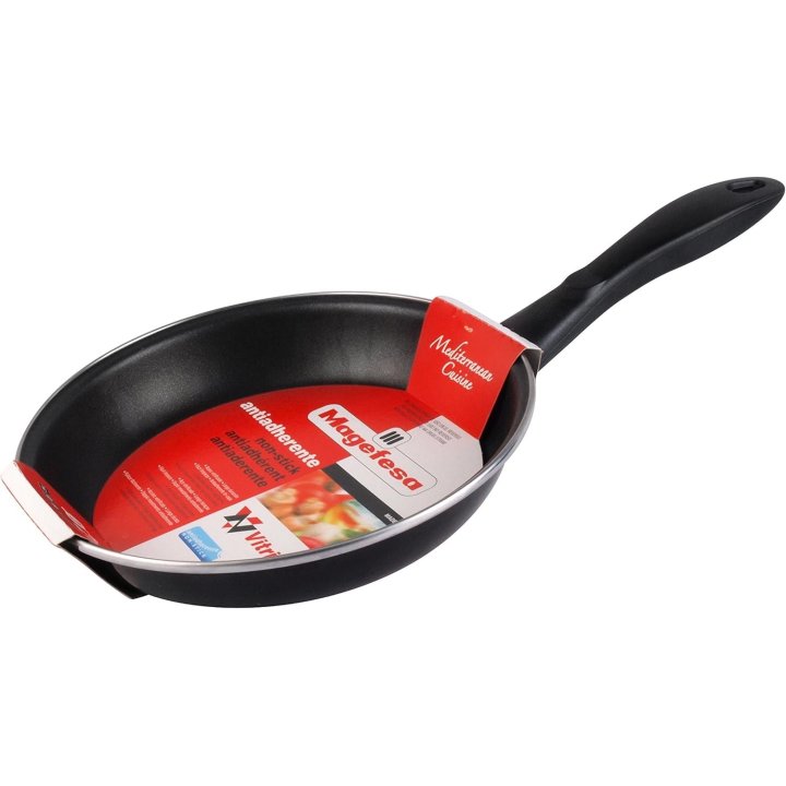 Sarten Magefesa V Negro 20-24 Lote Acero Antiadherente Todo Tipo Cocinas Lavavajillas
