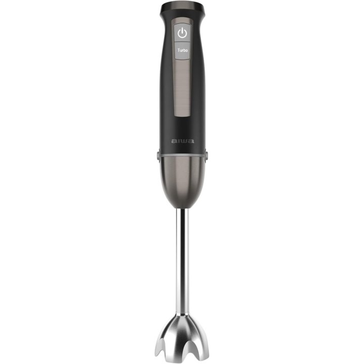 Batidora De Mano Aiwa Kenkiri 1500 40 Velocidades 6 Cuchillas Satoku Vaso 800ml Negro